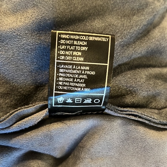 BB DAKOTA Wade Drape Front Faux Suede Gray Jacket, Size M, excellent condition. - Picture 9 of 9